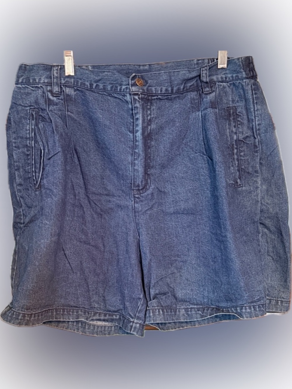 18W Gloria Vanderbilt NWOT Dark Blue Jean Shorts skort-look New